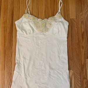 Cream Camisole with Embroidered Detail
